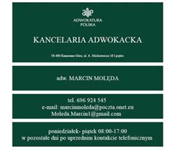 Kancelaria Adwokacka adw. Marcin Molęda, Kamienna Góra godziny otwarcia