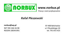 NORBUX RAFAŁ PLESZEWSKI NAZWA SKRÓCONA NORBUX RAFAŁ PLESZEWSKI, Bełchatów godziny otwarcia