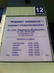 PIĘKNY UŚMIECH GABINET STOMATOLOGICZNY, Przemyśl godziny otwarcia