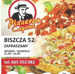 PIZZERIA "CAPONE" RAFAŁ PETKA, Biszcza godziny otwarcia