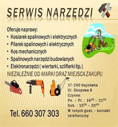 SERWIS NARZĘDZI, Hajnówka godziny otwarcia