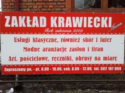 "Anna" Zakład Krawiecki, Dwikozy godziny otwarcia