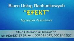 Efekt Biuro Usług Rachunkowych Agnieszka Paszkiewicz, Sieradz godziny otwarcia