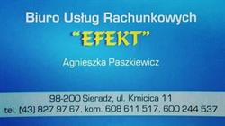 Efekt Biuro Usług Rachunkowych Agnieszka Paszkiewicz, Sieradz godziny otwarcia
