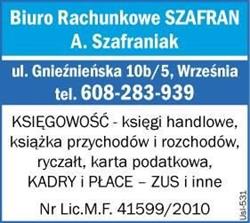 Biuro Rachunkowe Szafran Alicja Szafraniak, Września godziny otwarcia