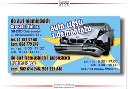 AUTO-CZĘŚCI Demontażu Cichosz K., Dzierżoniów godziny otwarcia