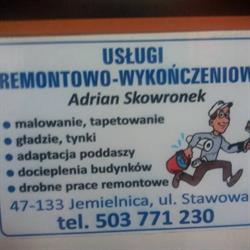 ADRIAN SKOWRONEK USŁUGI REMONTOWO WYKOŃCZENIOWE, Jemielnica godziny otwarcia