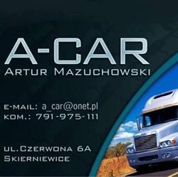 ARTUR MAZUCHOWSKI "A-CAR", Skierniewice godziny otwarcia
