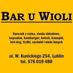 Bar u Wioli - kurczak z rożna, ryba smażona, dania obiadowe, kanapki, przekąski, napoje, Lublin godziny otwarcia
