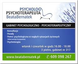 BEATA BERNATEK PSYCHOLOG,PSYCHOTERAPEUTA, Kraków godziny otwarcia
