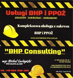 "BHP Consulting" Szkolenia, Usługi i Nadzory BHP - Michał Gardyński, Wrocław godziny otwarcia