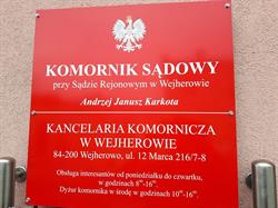 KOMORNIK SĄDOWY PRZY SĄDZIE REJONOWYM W WEJHEROWIE ANDRZEJ KARKOTA, Wejherowo godziny otwarcia