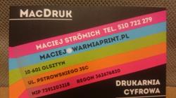 MAC DRUK MACIEJ STRÖMICH, Olsztyn godziny otwarcia