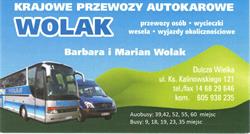 Wolak Marian TRANSPORT OSOBOWY, Żarówka godziny otwarcia