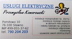 USŁUGI ELEKTRYCZNE PRZEMYSŁAW KOMOROWSKI, Sławno godziny otwarcia