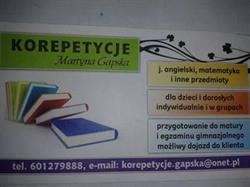 Korepetycje Martyna Gapska, Drezdenko godziny otwarcia