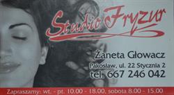 STUDIO FRYZUR, Pakosław godziny otwarcia