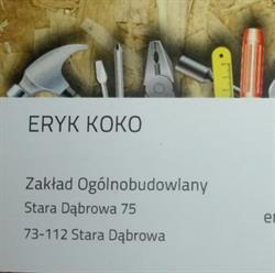 ZAKŁAD OGÓLNOBUDOWLANY ERYK KOKO, Stara Dąbrowa godziny otwarcia