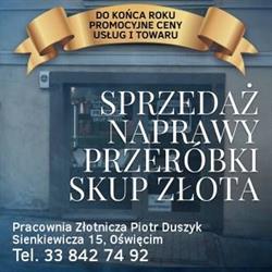Pracownia Złotnicza Piotr Duszyk, Oświęcim godziny otwarcia