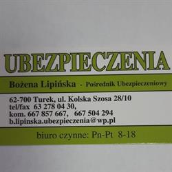 Bożena Lipińska - Pośrednictwo Ubezpieczeniowe, Turek godziny otwarcia