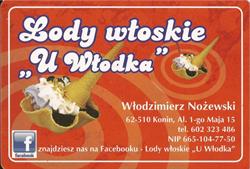 Lody włoskie '' U Włodka '', Konin godziny otwarcia