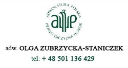 Kancelaria adwokacka adwokat Olga Zubrzycka-Staniczek, Katowice godziny otwarcia
