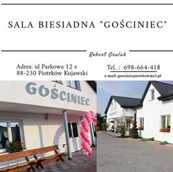 Sala Biesiadna "Gościniec" Gralak Robert, Piotrków Kujawski godziny otwarcia