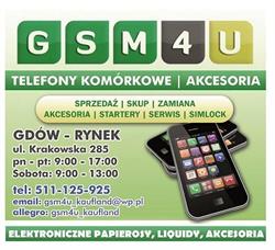 GSM4U GDÓW - Telefony Komórkowe E-Papierosy, Gdów godziny otwarcia