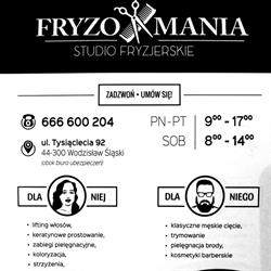 Studio fryzjerskie FRYZOMANIA, Wodzisław Śląski godziny otwarcia