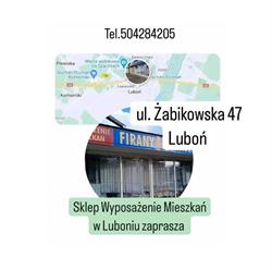 Wyposażenie mieszkań. Firany, rolety, karnisze, lampy., Luboń godziny otwarcia