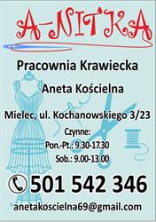 Pracownia Krawiecka A-NITKA, Mielec godziny otwarcia