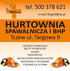 Sklep BHP Tczew Hurtownia spawalnicza BHP Plus, godziny otwarcia