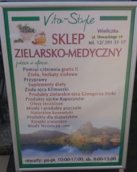 Vita-Style sklep zielarsko-medyczny, Wieliczka godziny otwarcia