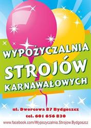 Wypożyczalnia Strojów Karnawałowych na Dworcowej, Bydgoszcz godziny otwarcia