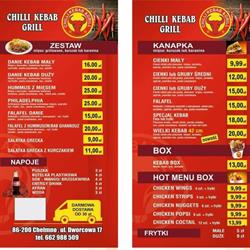 Chilli KEBAB & GRILL Chełmno, godziny otwarcia