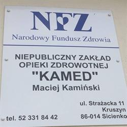 NZOZ KAMED Maciej Kamiński, Kruszyn godziny otwarcia