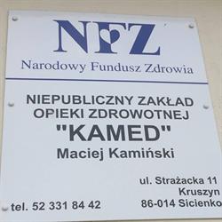 NZOZ KAMED Maciej Kamiński, Kruszyn godziny otwarcia