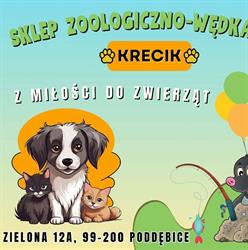 Sklep zoologiczno-wędkarski Krecik, Poddębice godziny otwarcia