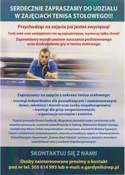 USŁUGI TRENERSKIE TENIS STOŁOWY ERNEST GARDYNIK, Gdańsk godziny otwarcia