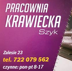 Pracownia Krawiecka SZYK, Zalesie godziny otwarcia