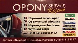 Wulkanizacja Szczecin KIjewo SAGANPOL OPONY SERWIS, godziny otwarcia