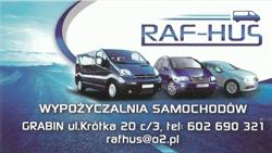 WYPOŻYCZALNIA SAMOCHODÓW RAF-HUS, Grabin godziny otwarcia