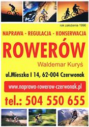 Naprawa Regulacja Konserwacja Rowerów, Czerwonak godziny otwarcia