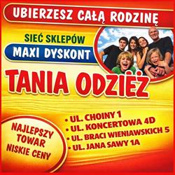 MAXI Dyskont TANIA Odzież, Lublin godziny otwarcia