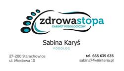 Gabinet Podologiczny Zdrowa Stopa, Starachowice godziny otwarcia