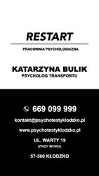 Pracownia Psychologiczna Restart, Kłodzko godziny otwarcia