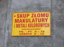 Skup złomu i metali kolorowych, Bydgoszcz godziny otwarcia