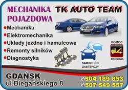 Tk AUTO Team mechanika pomoc drogowa lichnowy, Gdańsk godziny otwarcia