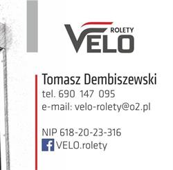 VELO rolety żaluzje bramy pergole moskitiery Darmowy pomiar KALISZ - SKALMIERZYCE, Boczków godziny otwarcia