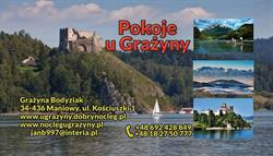 "U Grażyny Agroturystyka Noclegi w górach Pokoje Apartament do wynajęcia Domek letniskowy w górach, Maniowy godziny otwarcia